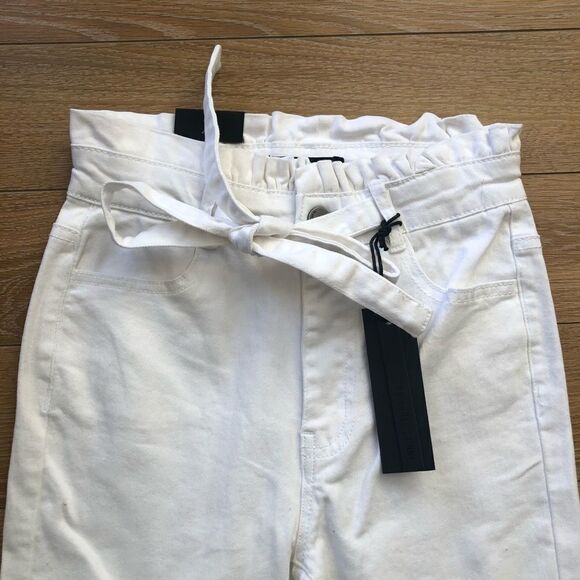 Nwt- “The Black Label”High Waist Paperbag Jeans - Picture 3 of 6